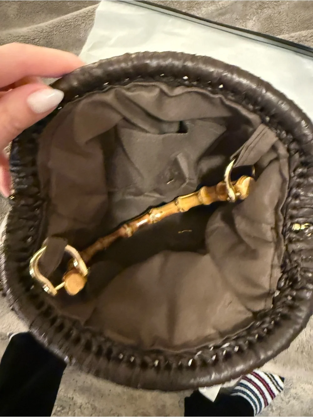 Commense Brown Woven Clutch - Picture 2 of 2